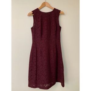 Maroon work/business dress Loft